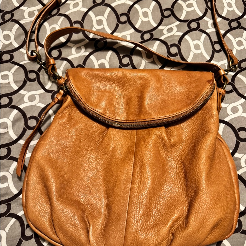 Tan Leather Crossbody Bag